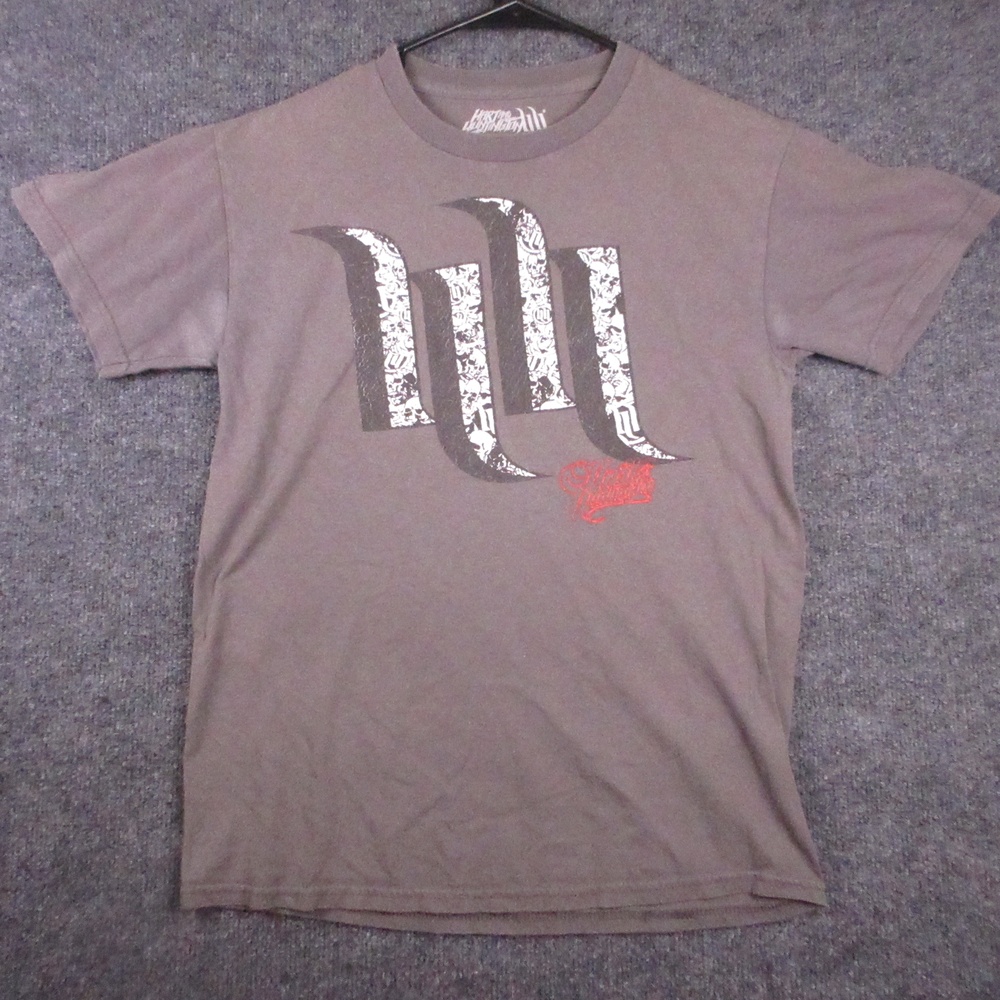 Y2K Hart & Huntington Shirt Mens Small Brown Skull Graphic Tattoo Tee Gothic